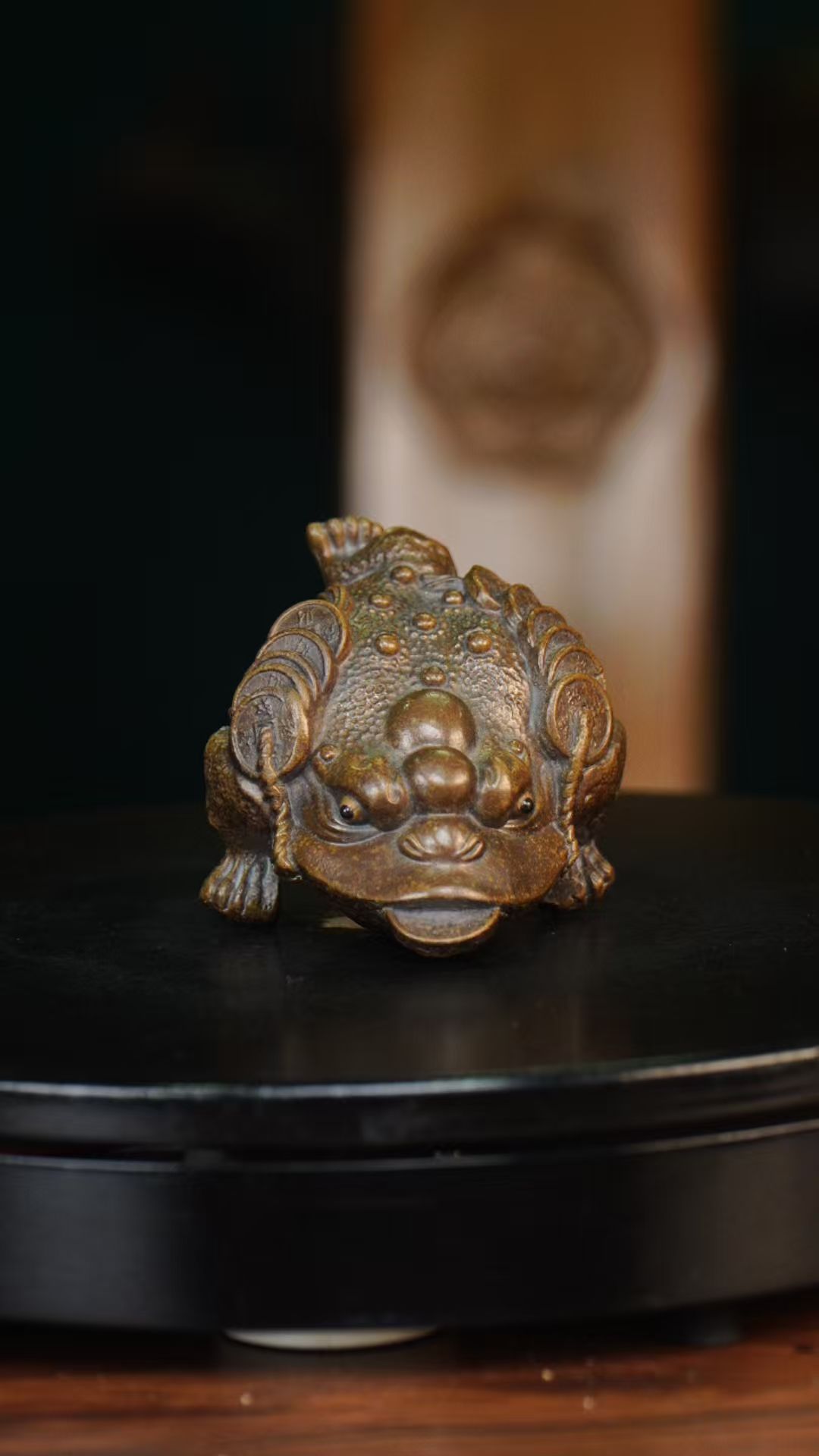 青色金蟾 宜兴紫砂摆件