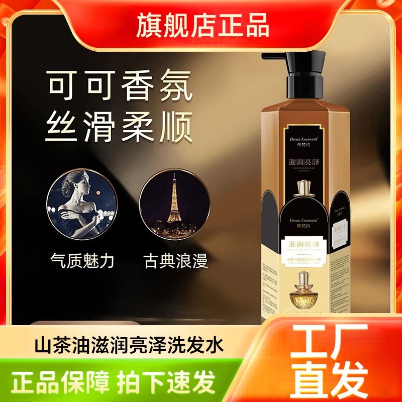 山茶油滋润亮泽洗发水  飘逸可可香氛香水氨基酸洗发乳润养净澈