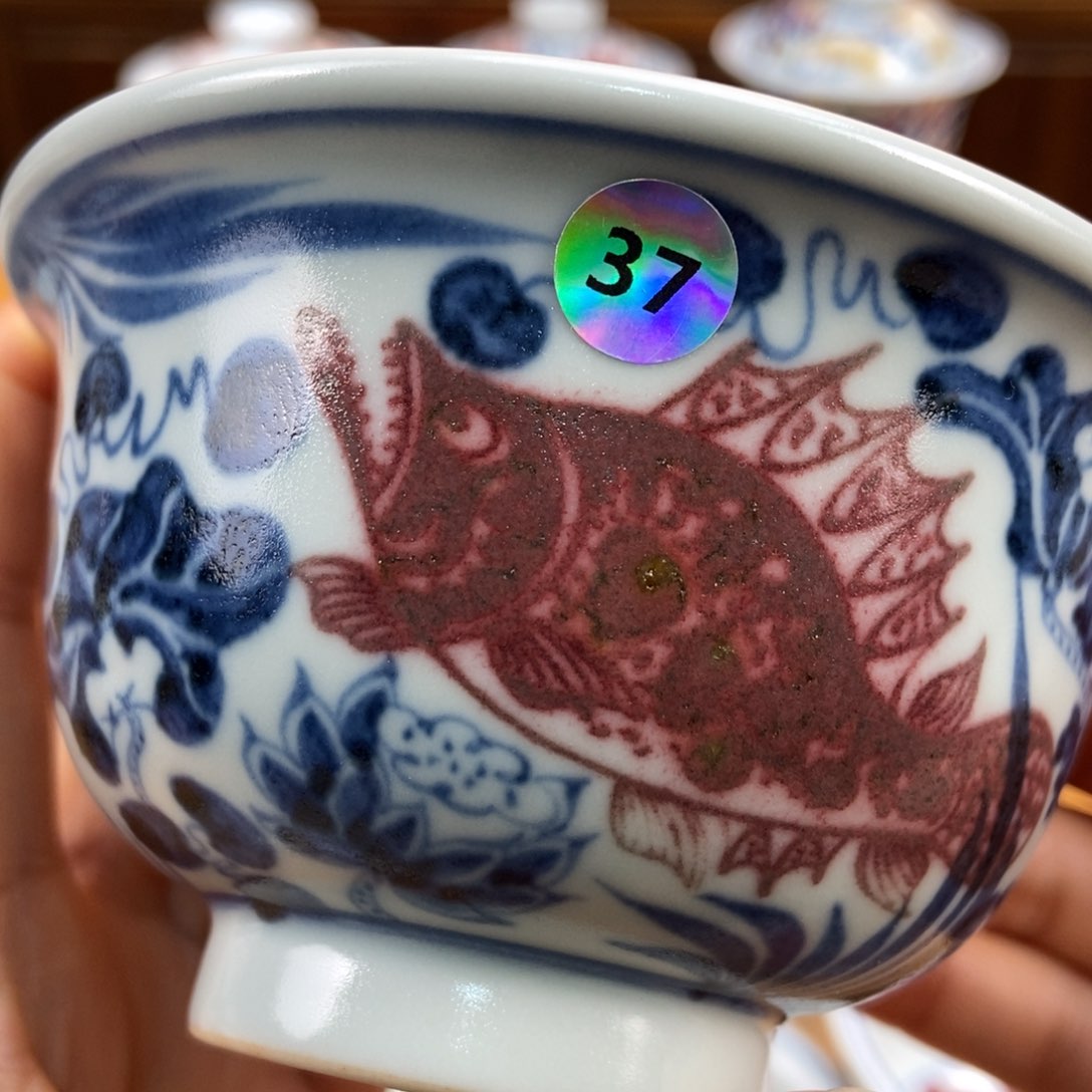 手绘现代茶具非古董