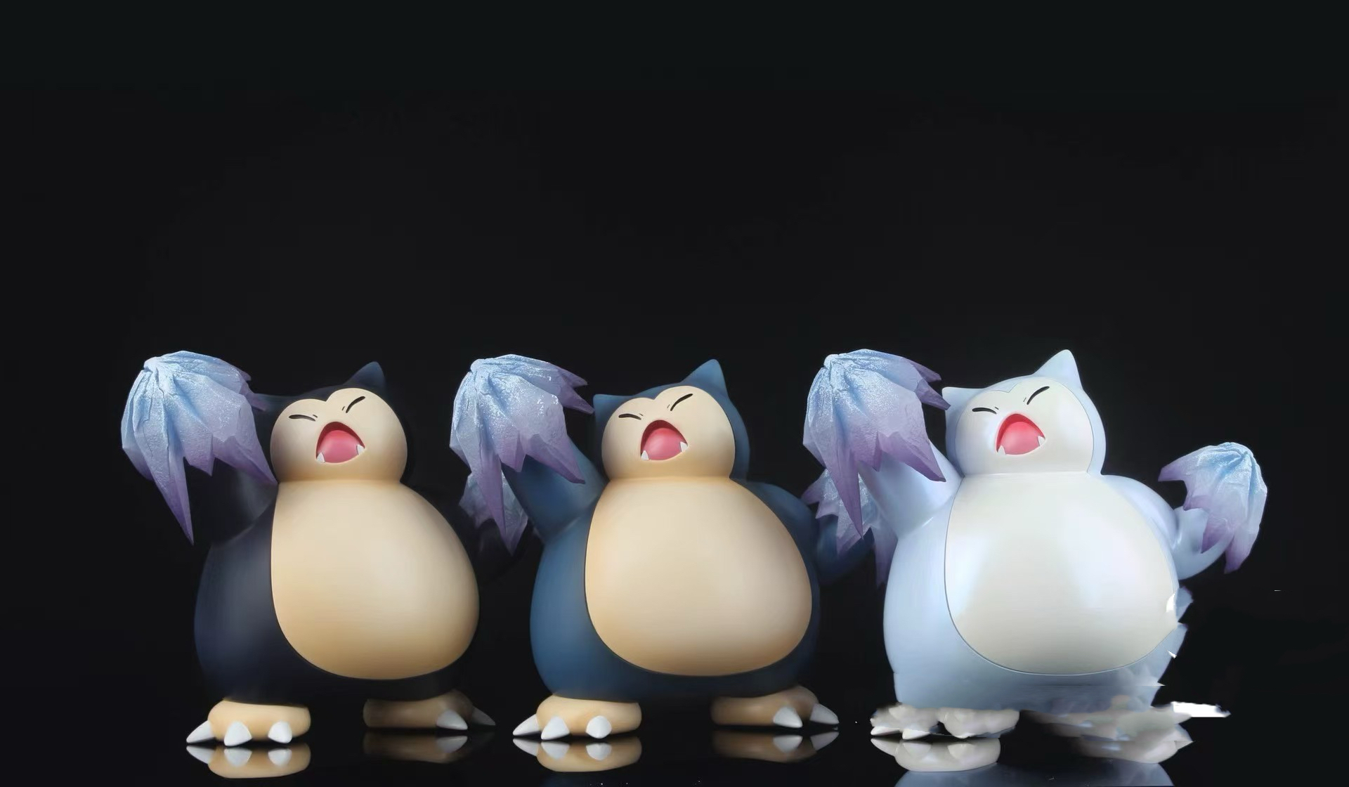 【全款预售】卡比兽  黑色 蓝色 雪色 三色套组手办摆件