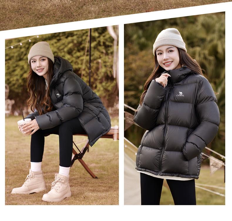 【黑钻Pro拒水绒|银离子升温】沙漠火山户外羽绒服连帽保暖情侣