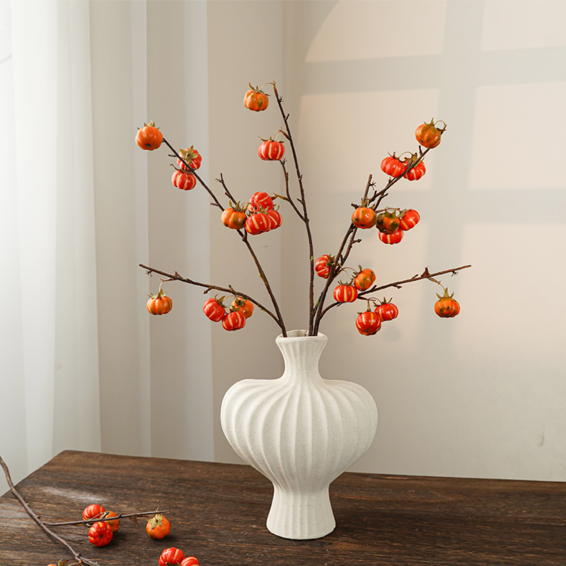 新家小南瓜仿真花假花花束摆设装饰花仿生花摆件插花干花轻奢花艺