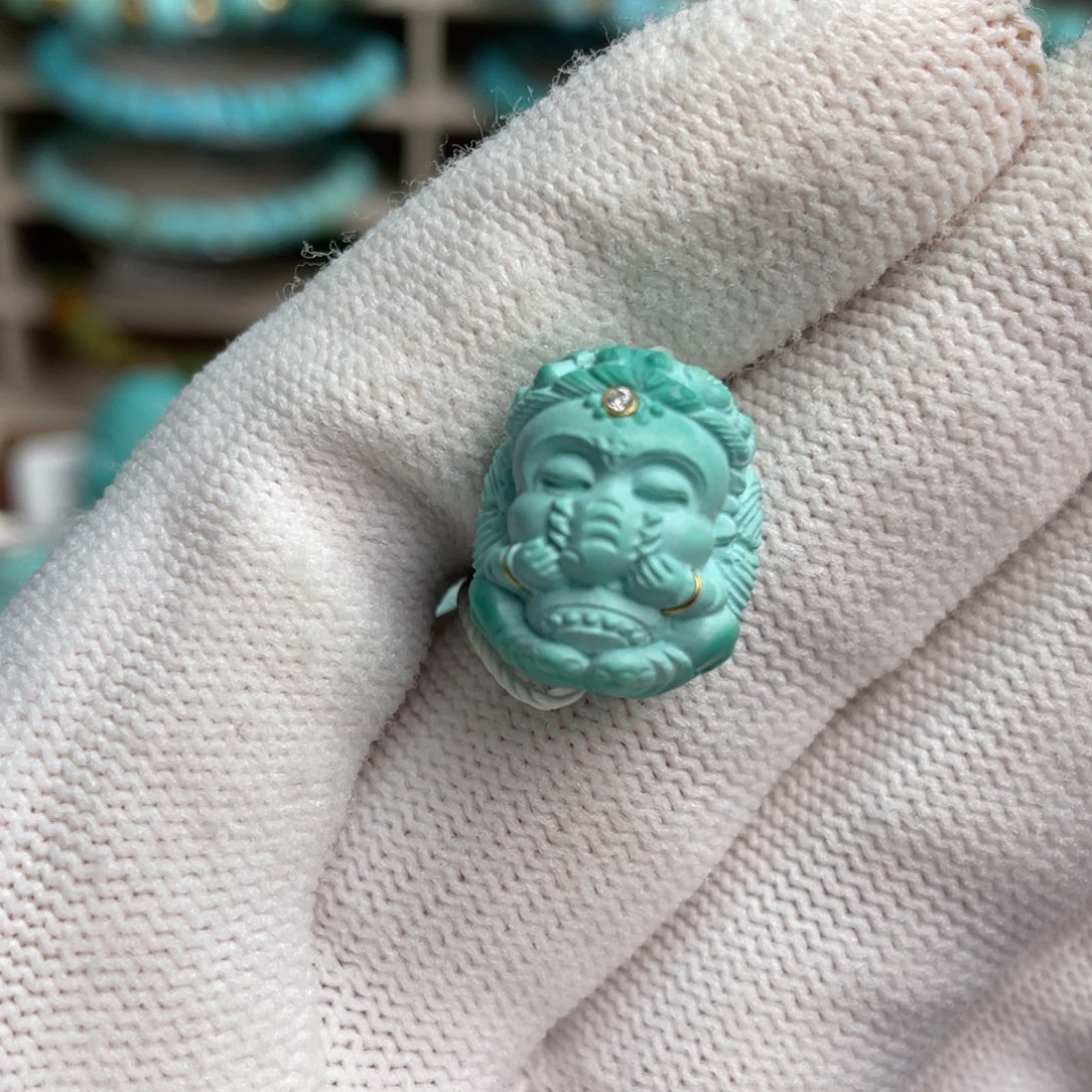 绿松石未镶嵌天使象7