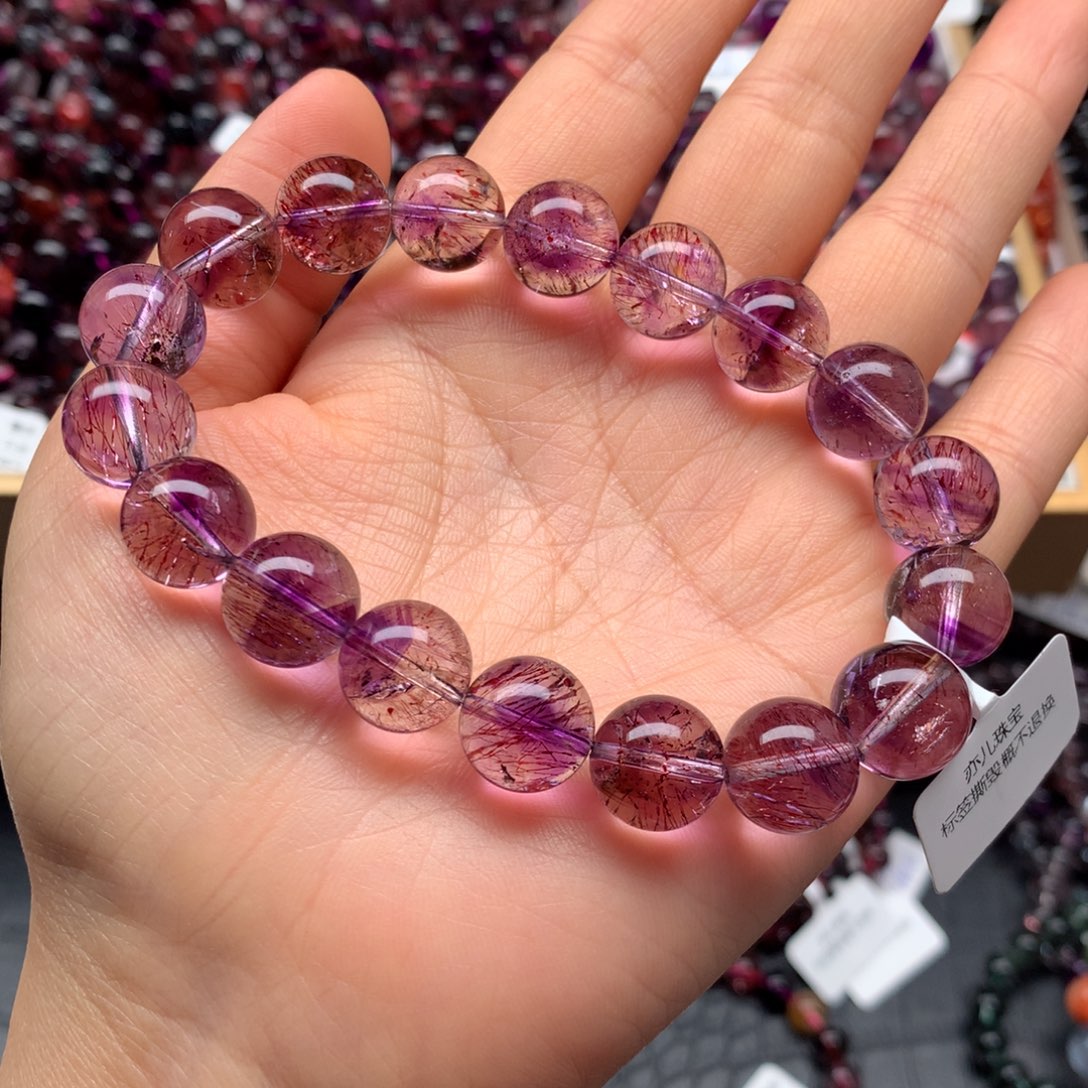 水晶手链未镶嵌紫彼岸花超七B12