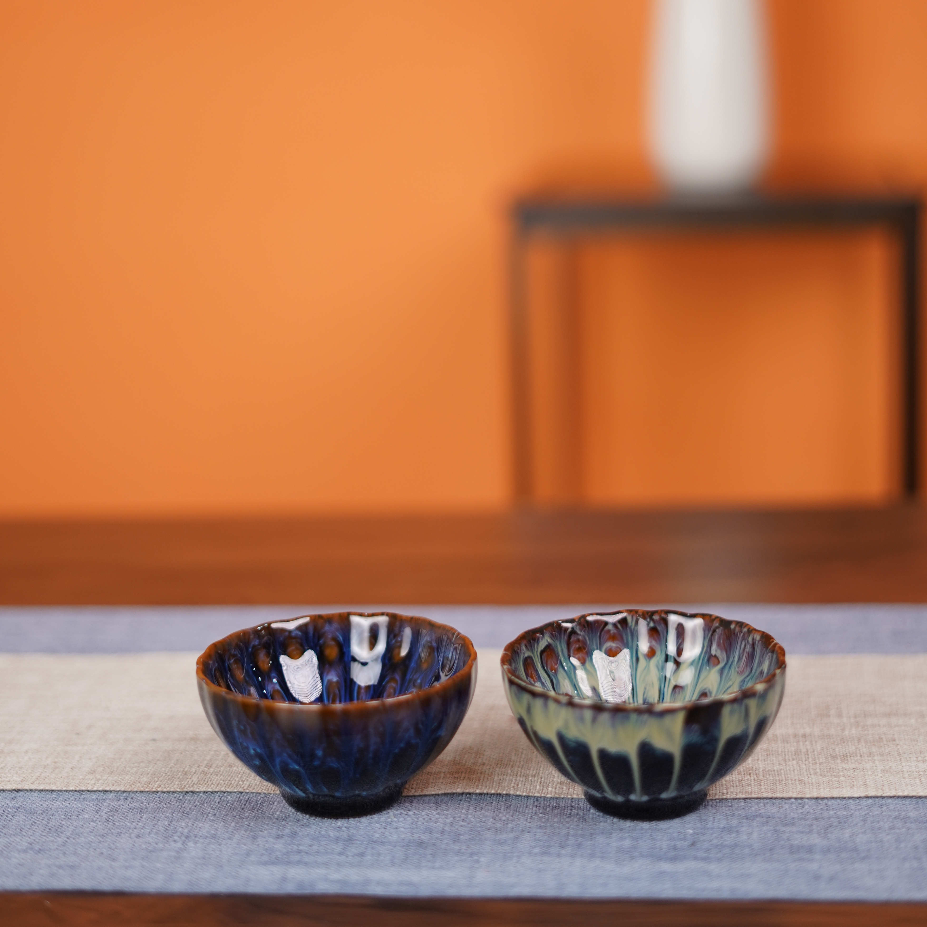 精美手工主人杯敦煌莲绽金莲茶杯禅意莲花杯镶莲陶瓷文创杯021