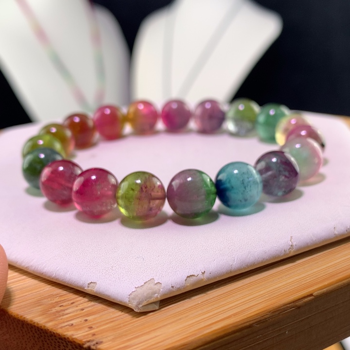 双色碧玺手链未镶嵌