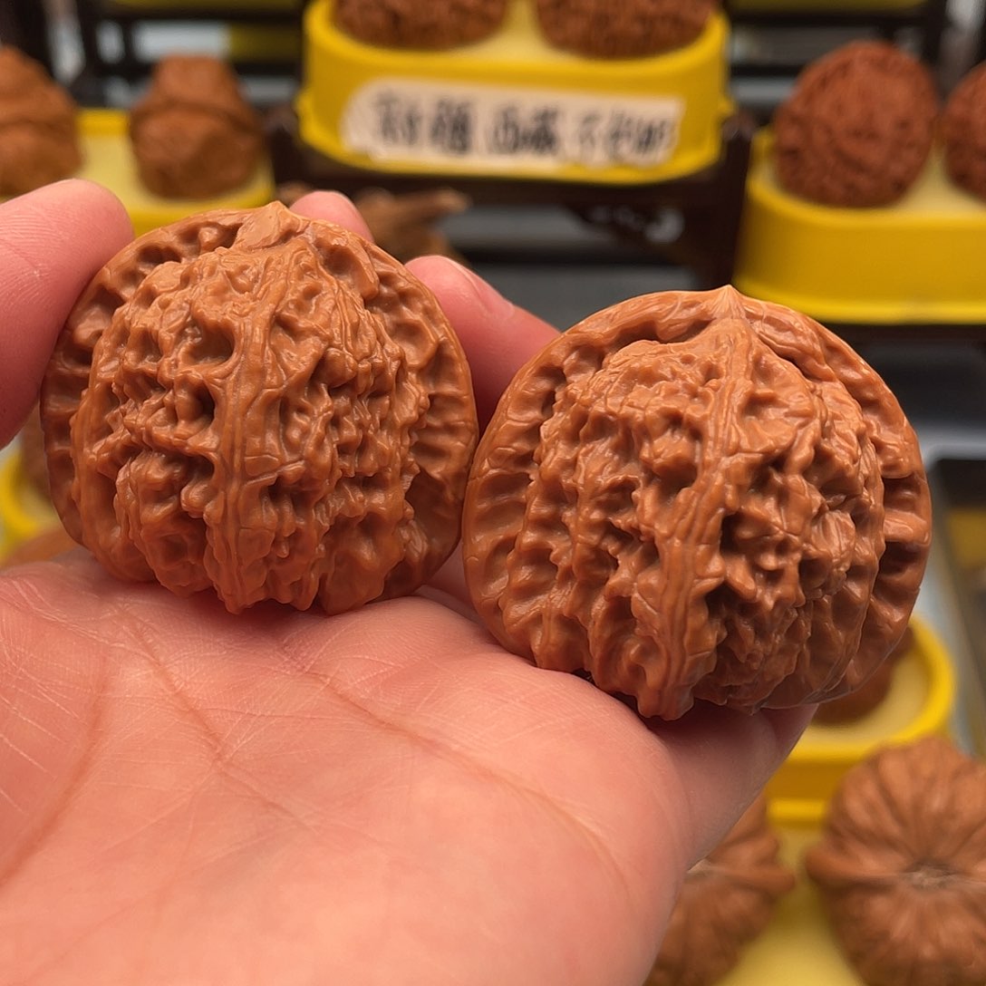 吊坠文玩核桃白狮子44