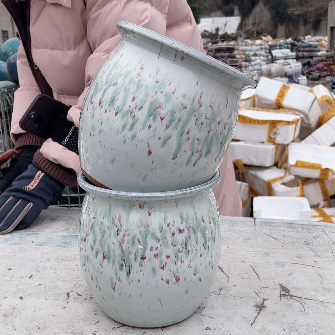 红陶王嫂花盆0214-619