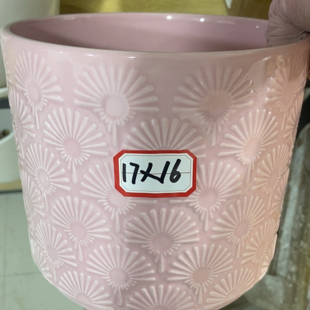 红陶高温陶瓷花盆