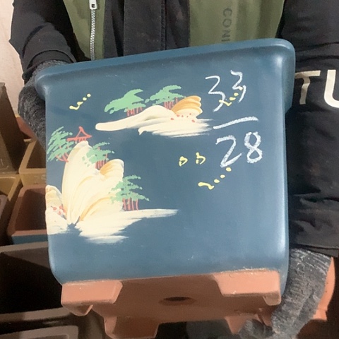 紫砂花盆手工制作