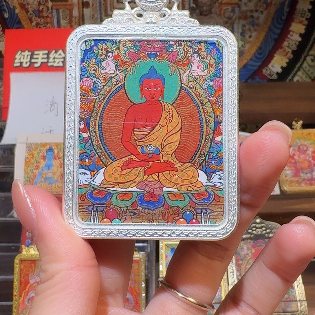 吊坠藏卡精品纯手绘阿弥陀佛
