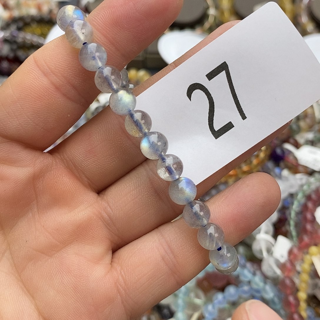 拉长石手链未镶嵌手链