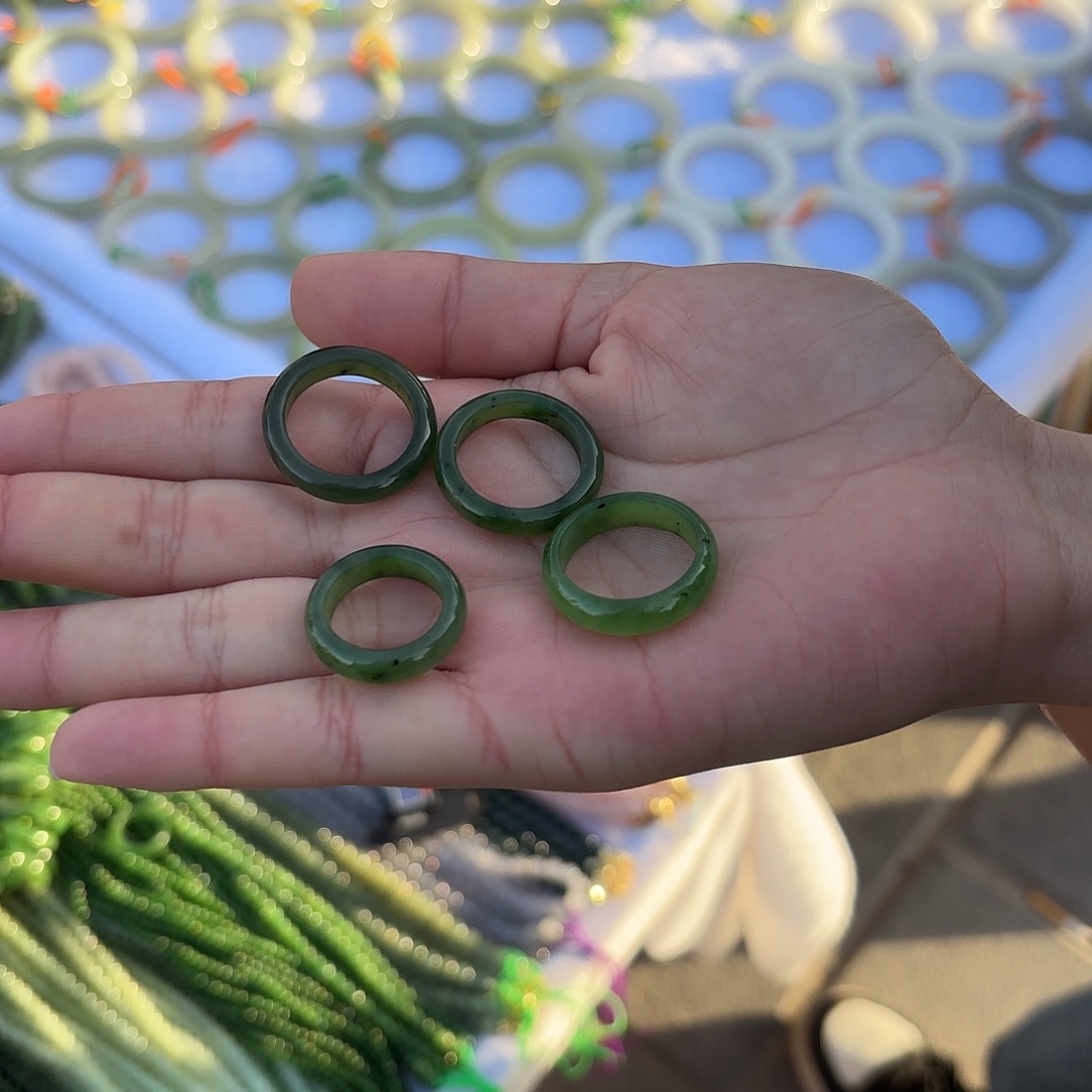 和田玉未镶嵌戒指多样性发货拍一发一