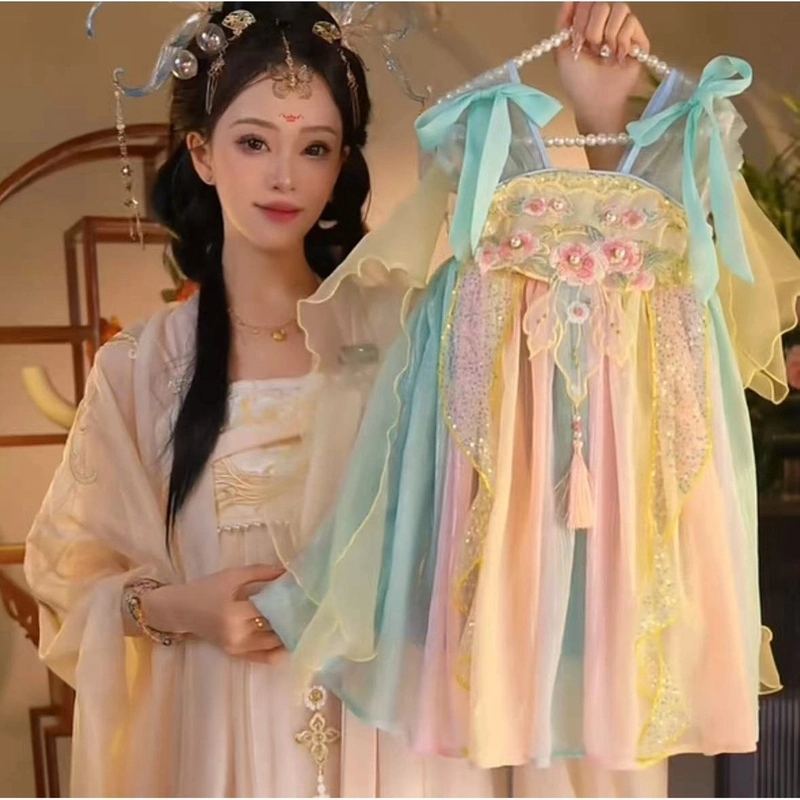 童绣阁【琉光云裳】2025新款女童仙气中国风夏季汉服HFQ25257