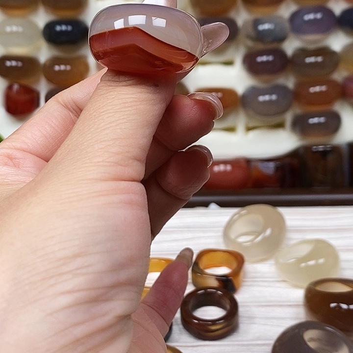 大***店玛瑙/玉髓未镶嵌戒指