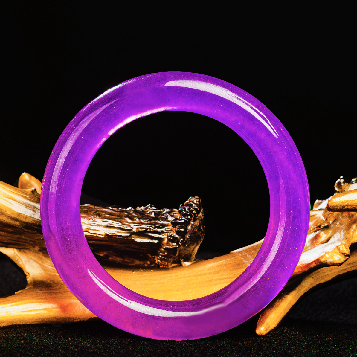 ｛云南会展甄选王会长专属｝szqq06紫色时尚 圆条手镯