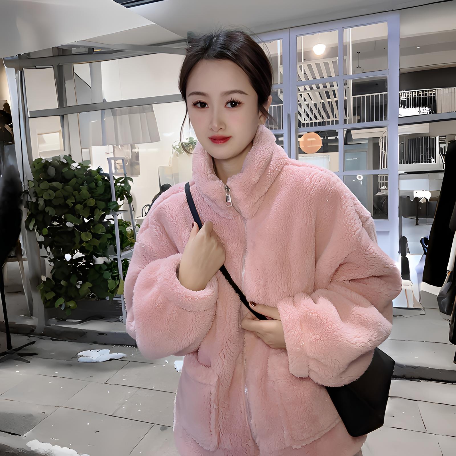 【高品质】情侣秋冬立领保暖宽松拉链家居服套装可外穿加绒加厚套装