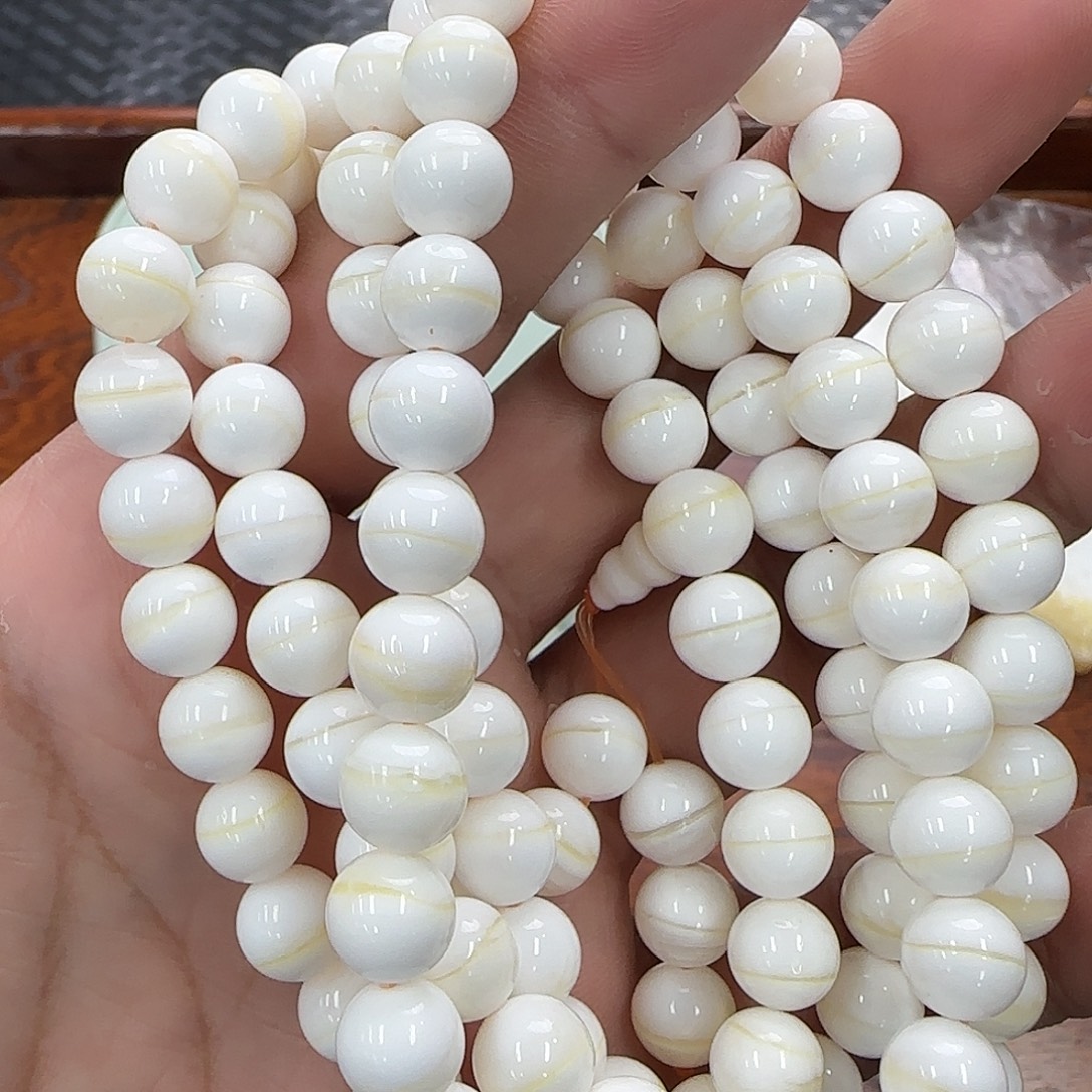 白玉菩提手串8m108一线天