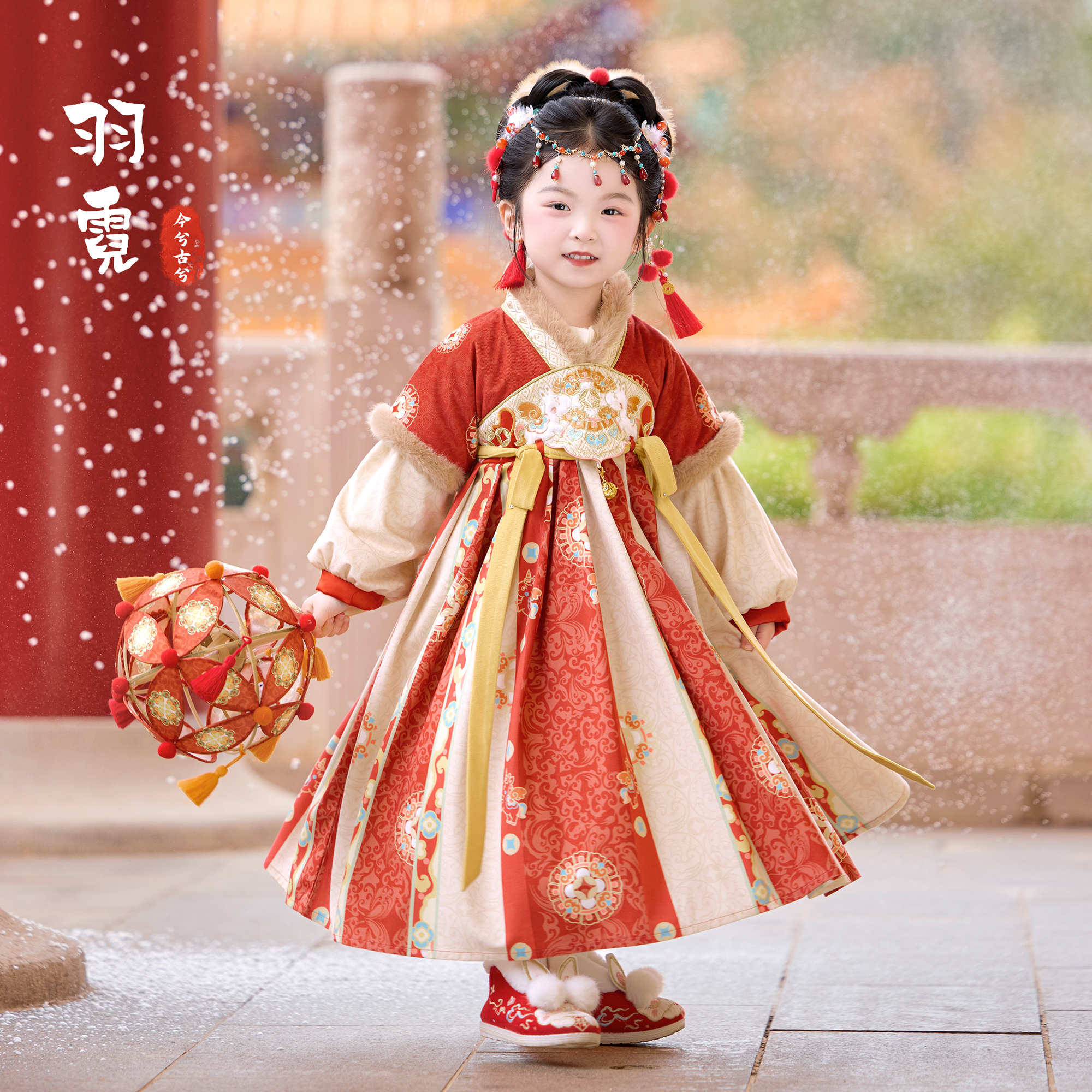 今兮古兮【羽霓】汉服女童冬季连衣裙拜年服中国风小女孩古风裙子