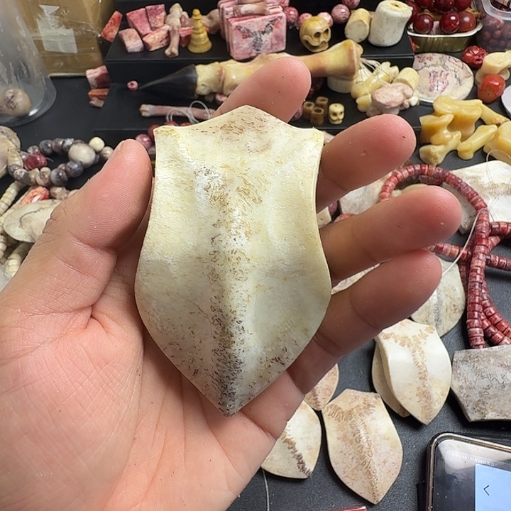 说***吧花岗石铁合金养殖鹿头骨制作三界牌