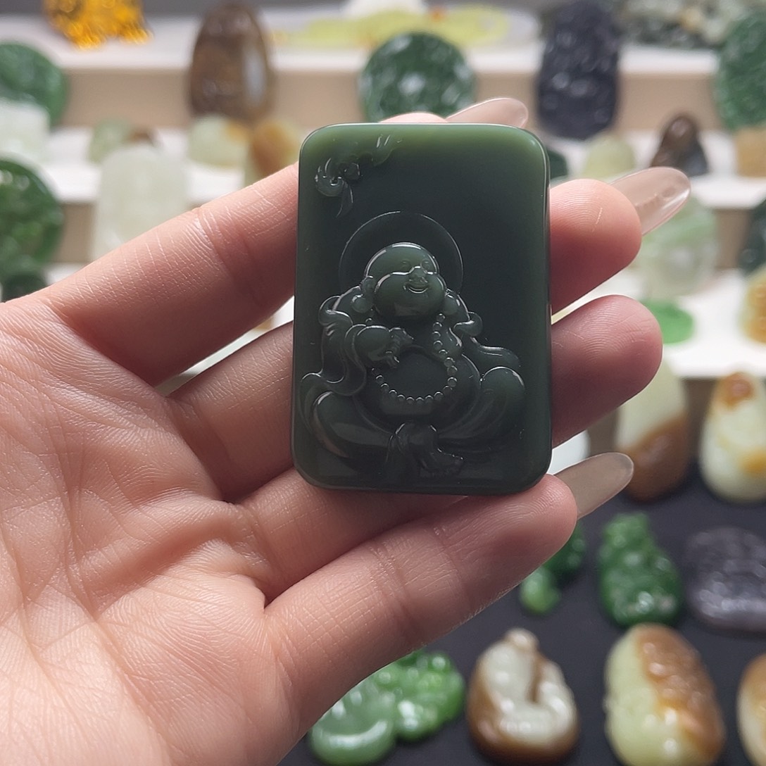 和田玉未镶嵌吊坠(不含链)