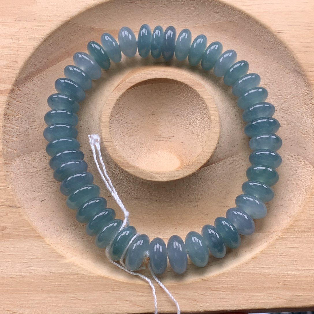 古***尔翡翠未镶嵌手链天然翡翠A货珠链