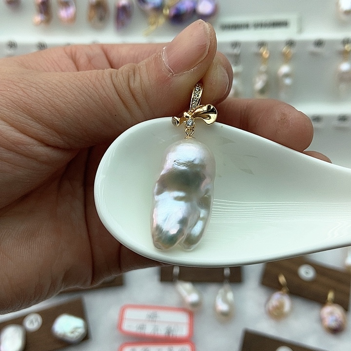 淡水珍珠颈饰银S925镶嵌