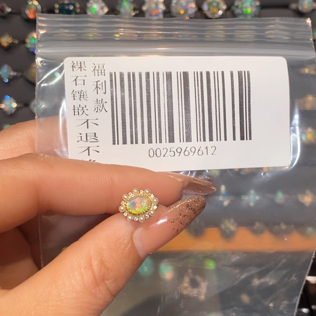 欧泊戒指欧泊银S925镶嵌p***.