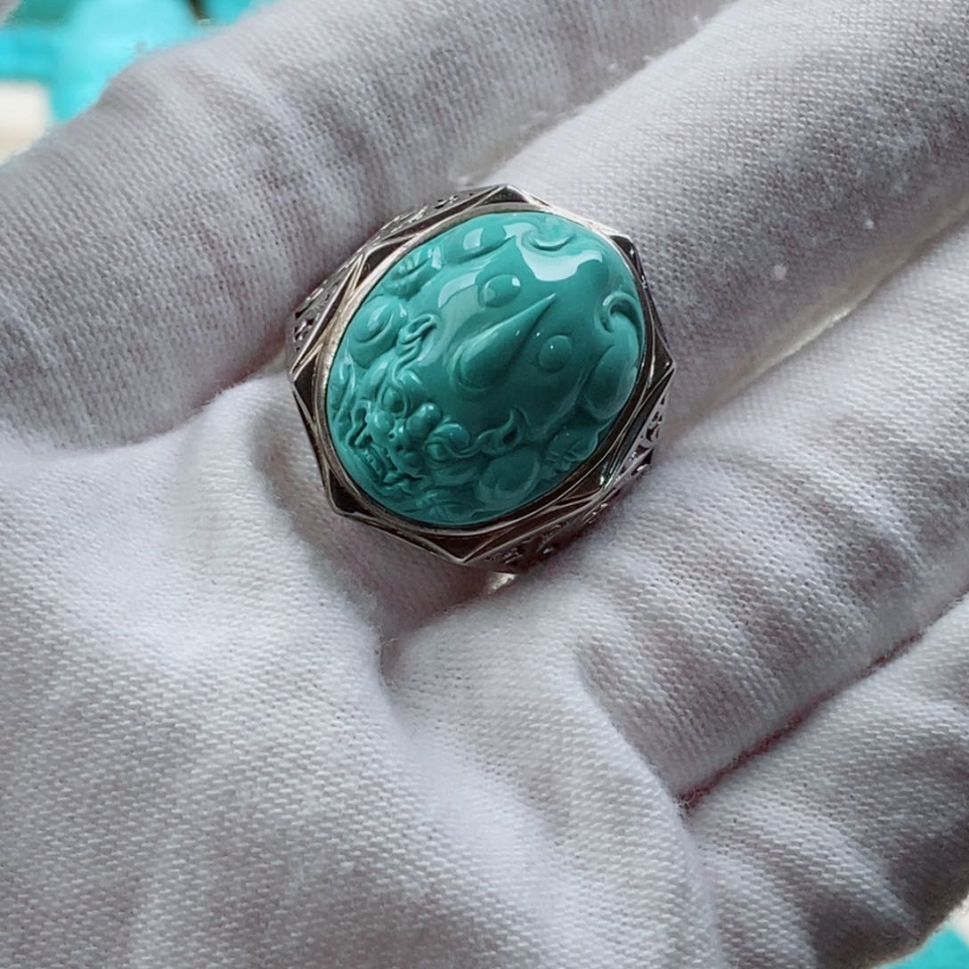 绿松石配饰银S925镶嵌