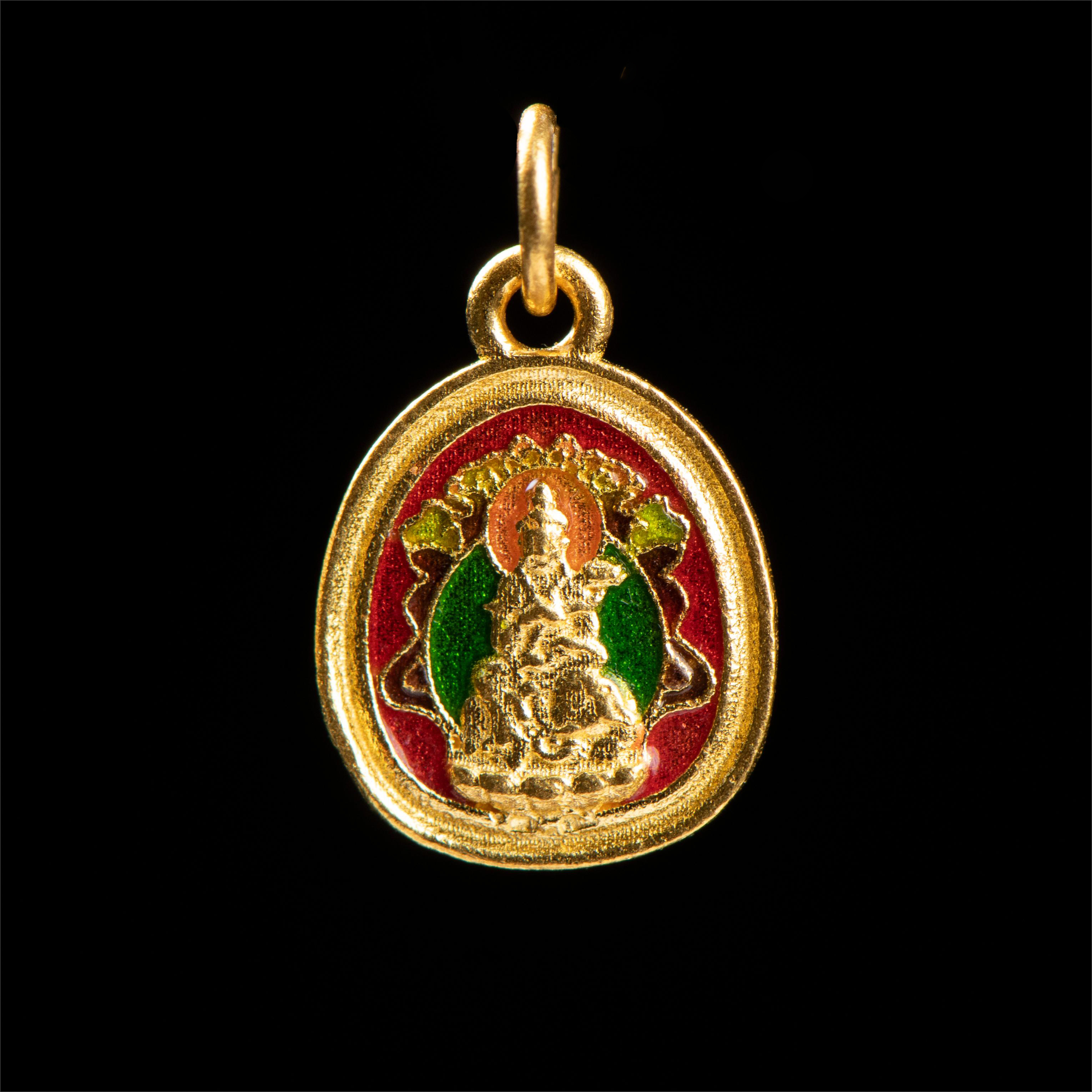 （加加）足金高温烧蓝八大守护小吊坠 8.3*9.2*0.8mm 约0.83g（小）