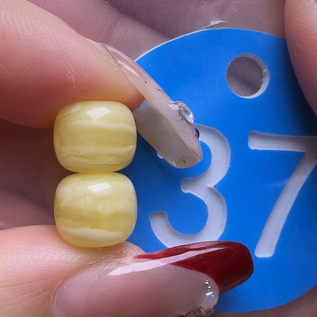 蜜蜡未镶嵌珠宝奇石8.5mm白蜡虎皮老型