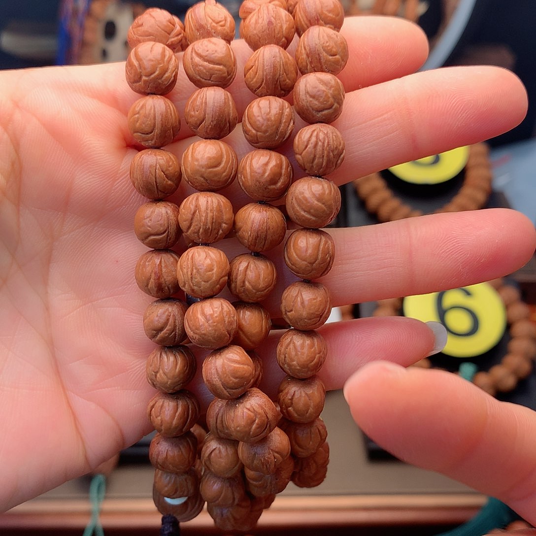 桃核手串孟*森野生玉龙脊脖挂11