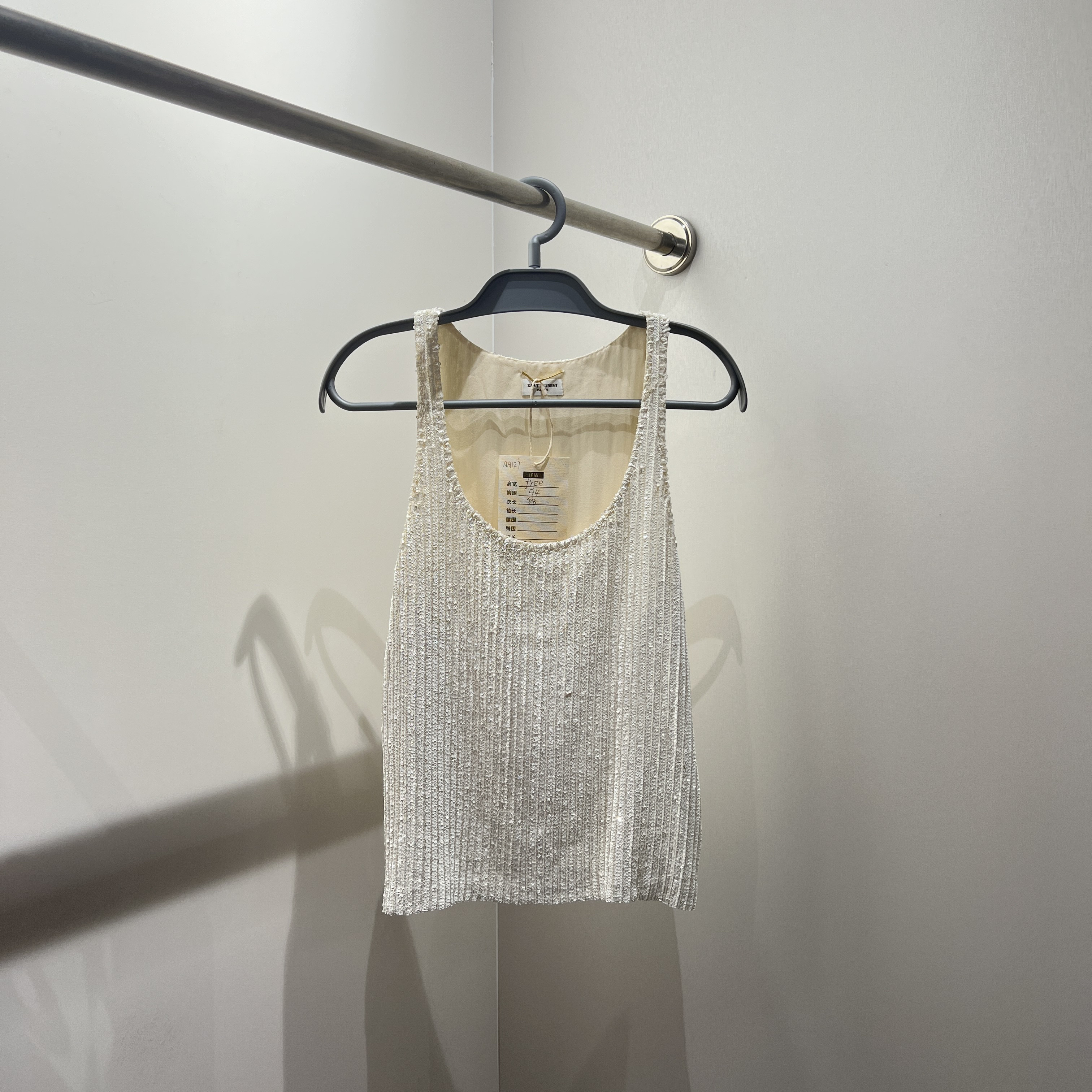 99新 YSL/圣罗兰 aa127/女士休闲上衣 桑蚕丝 38码