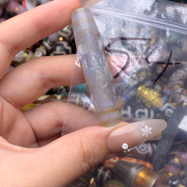 玛瑙/玉髓未镶嵌发一个