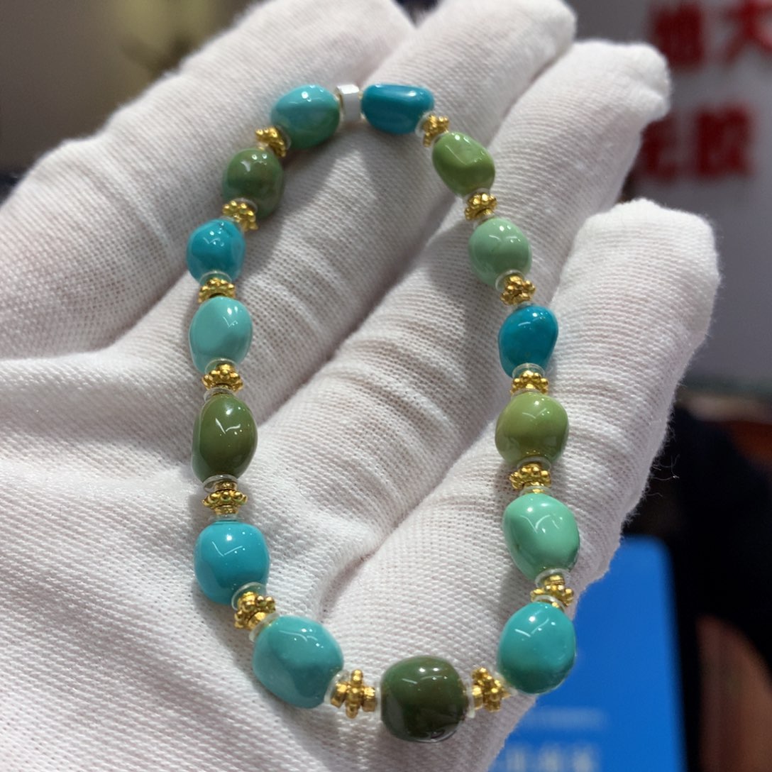 绿松石银S925镶嵌单圈