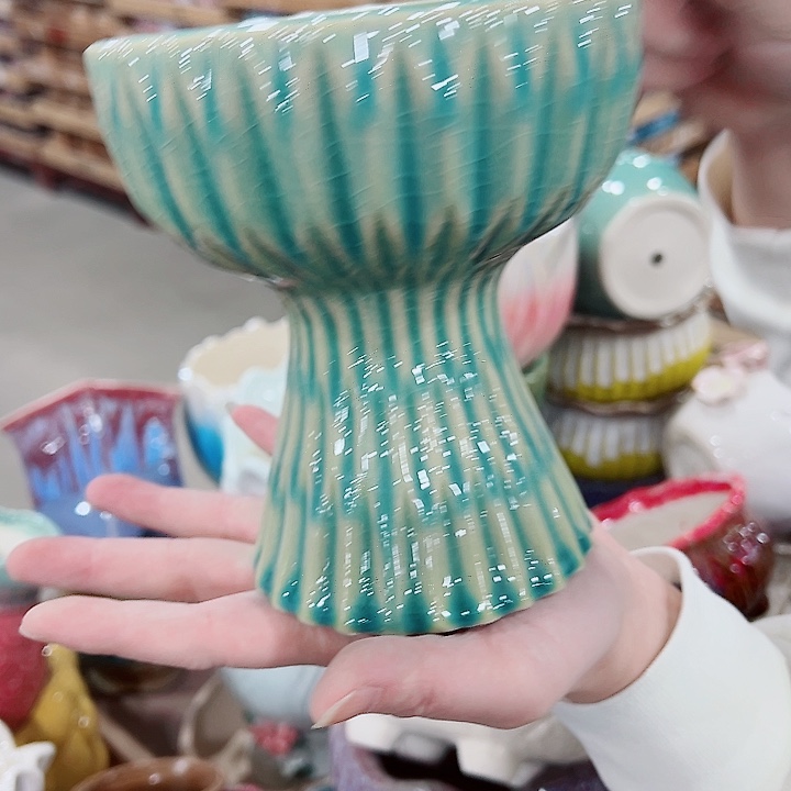 有孔，凑单福利满10元发货陶瓷多肉花盆！