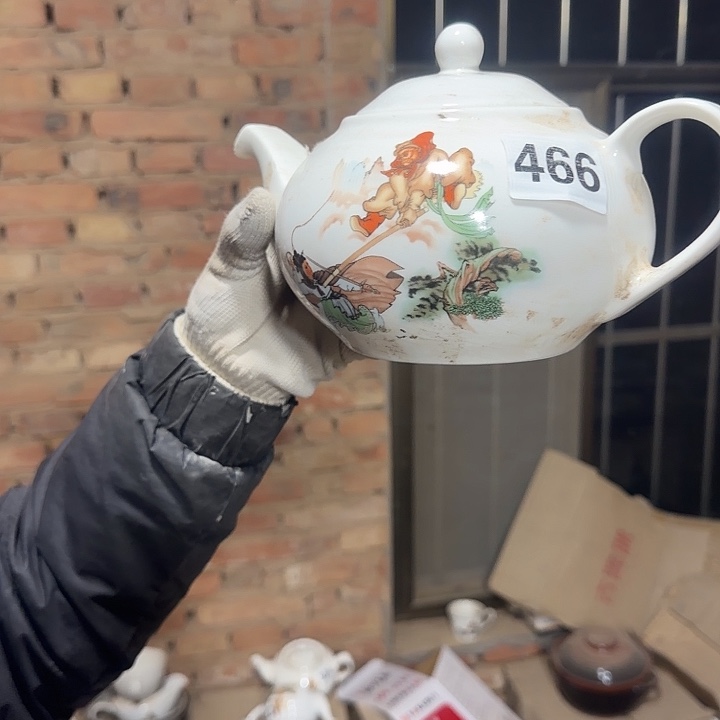 库存瓷片多空茶壶