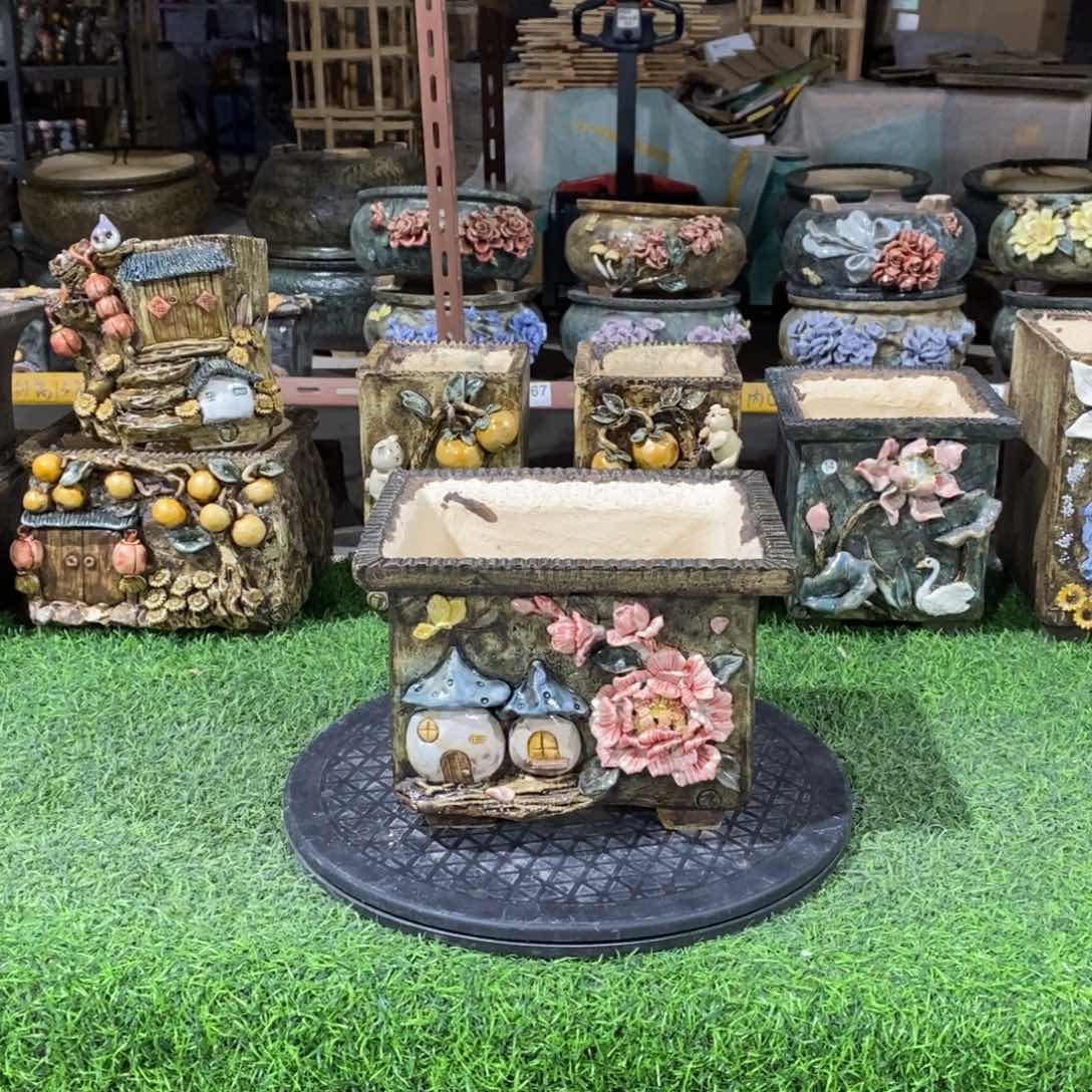 红陶青藤花器多肉花盆