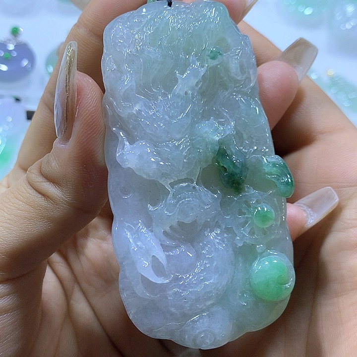 翡翠颈饰未镶嵌天然翡翠A货吊坠