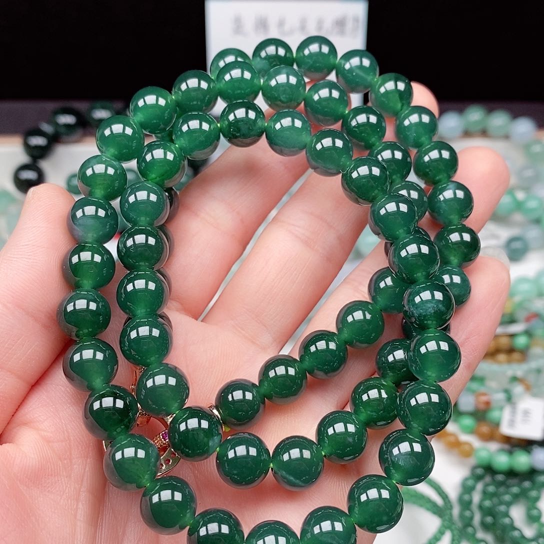 翡翠毛衣链未镶嵌