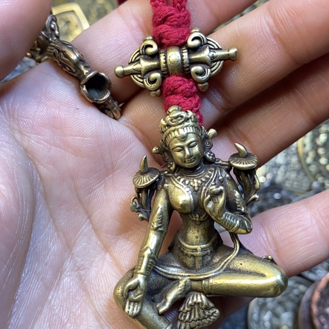 藏式绿度母牌子搭配