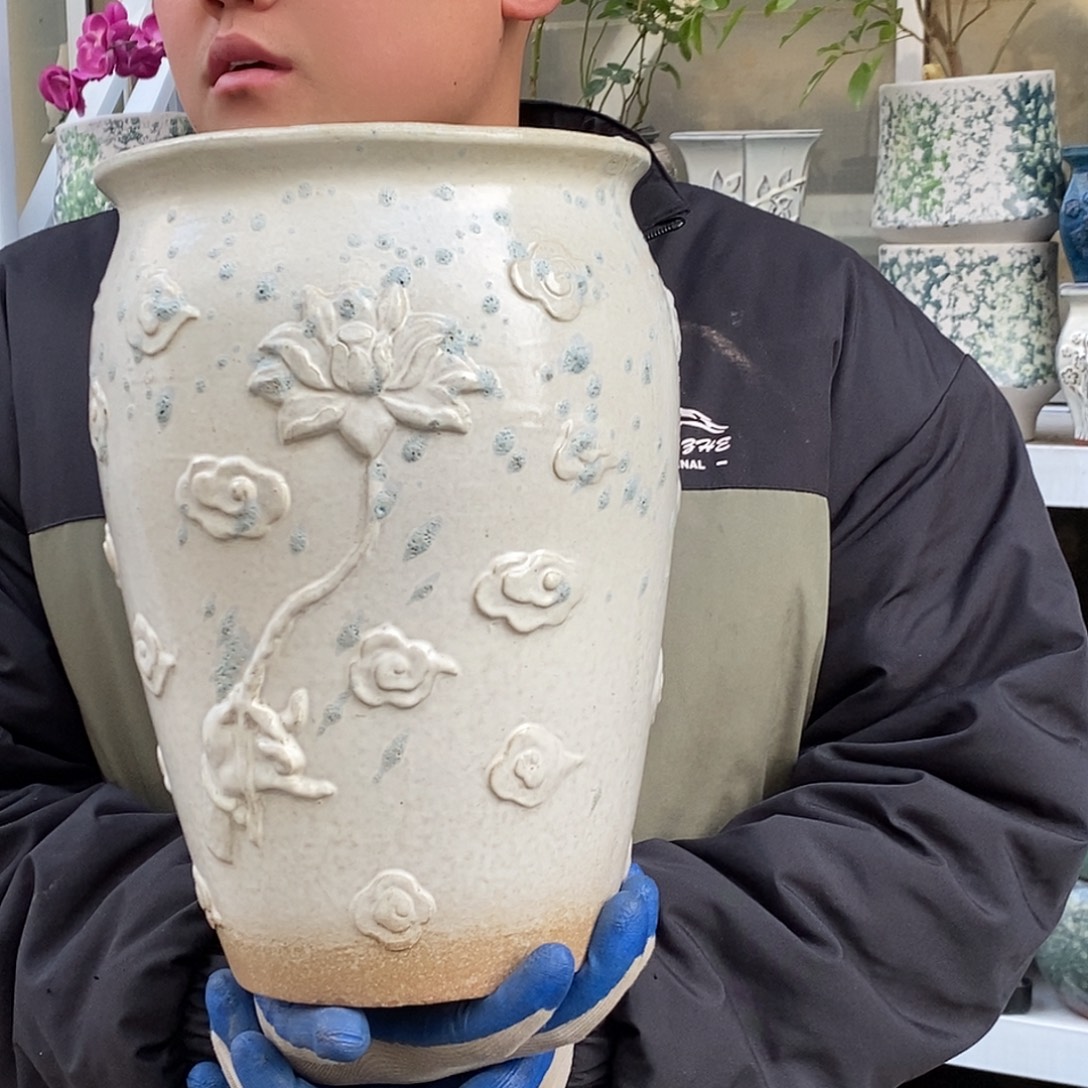 紫砂花盆口20高31福利
