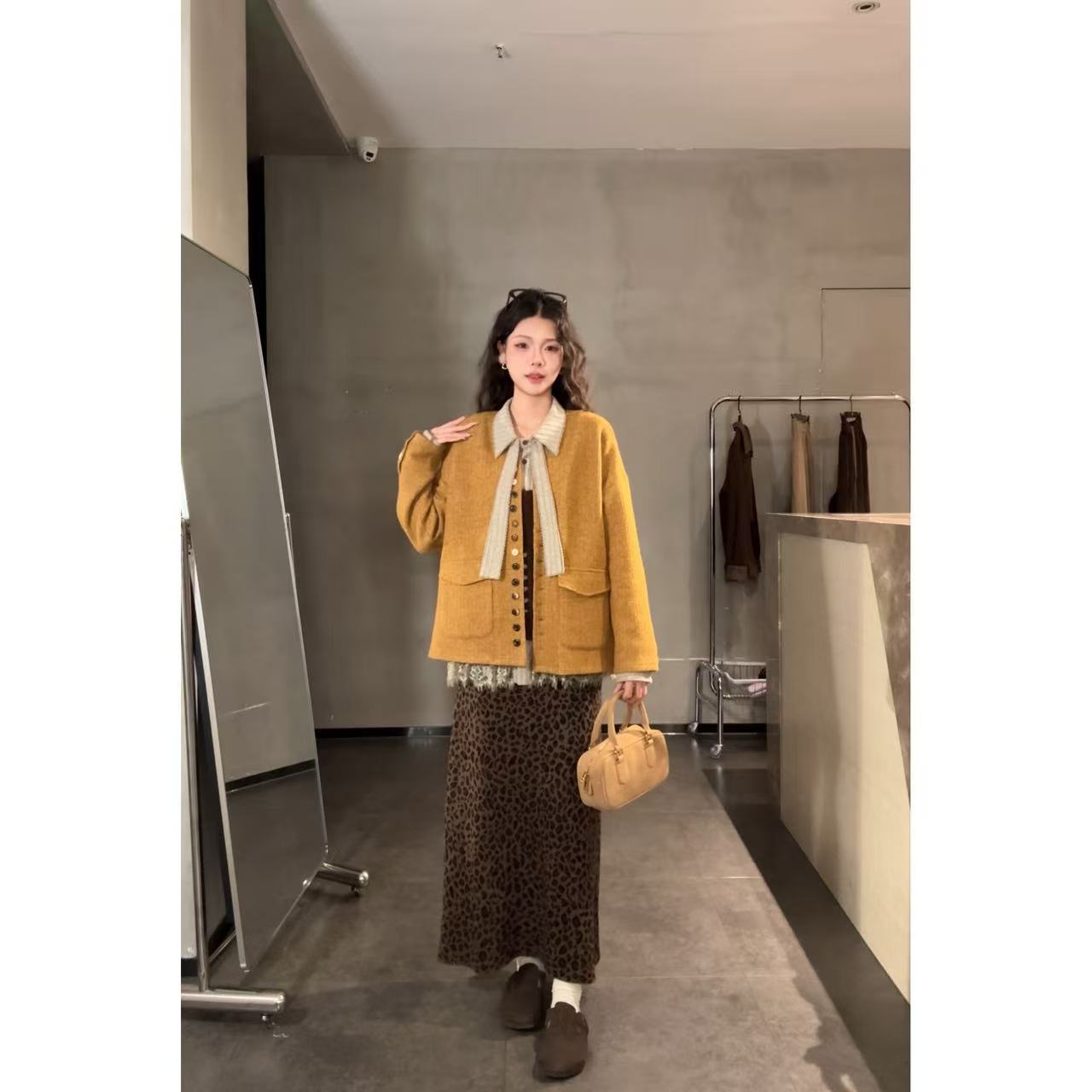 VGVL旻旻外套【稻田】秋冬款时尚百搭气质宽松外套女30331