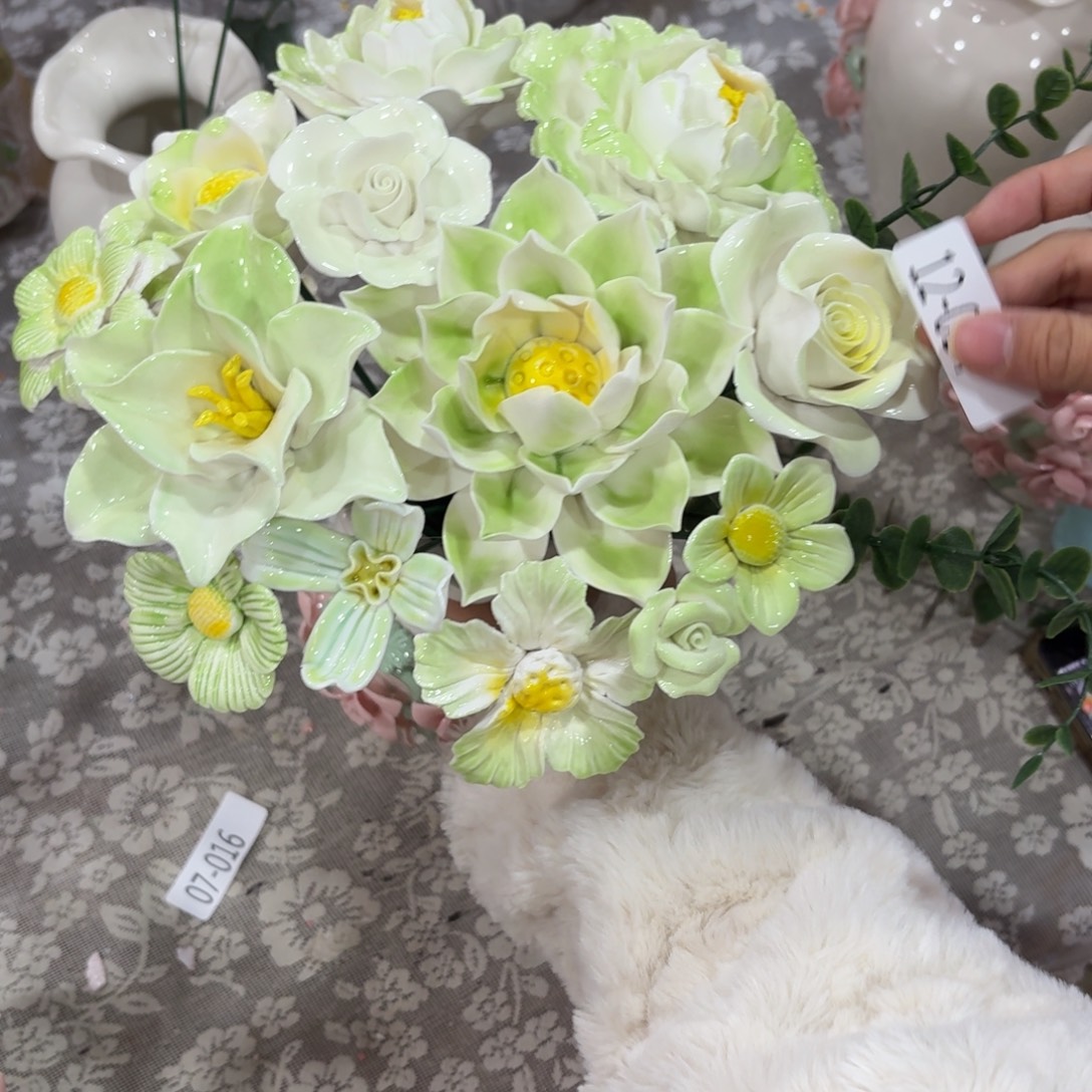 1234 陶瓷花拍满20元发货退款的拉黑