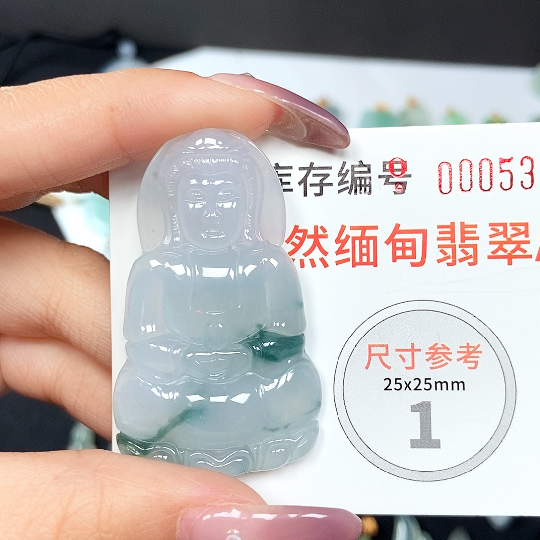 翡翠未镶嵌戒指天然缅甸A货翡翠挂件