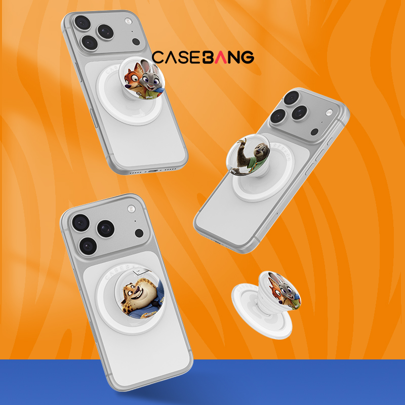 CASEBANGx疯狂动物城联名2.0气囊支架适用MagSafe磁吸手机支架
