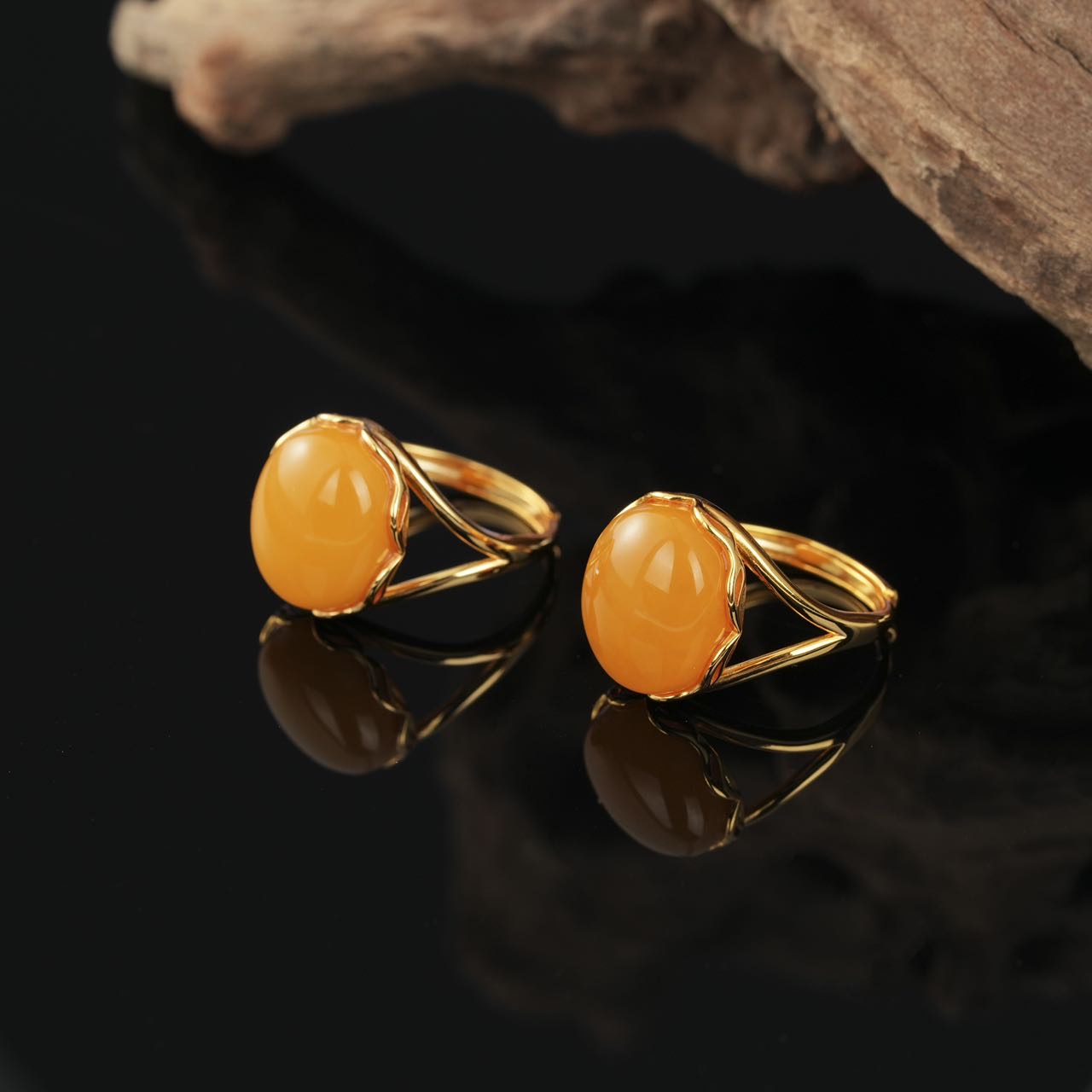 【云上好物】S925银蜜蜡戒指-多样性发其一-12*14mm-DS88860（甄选）