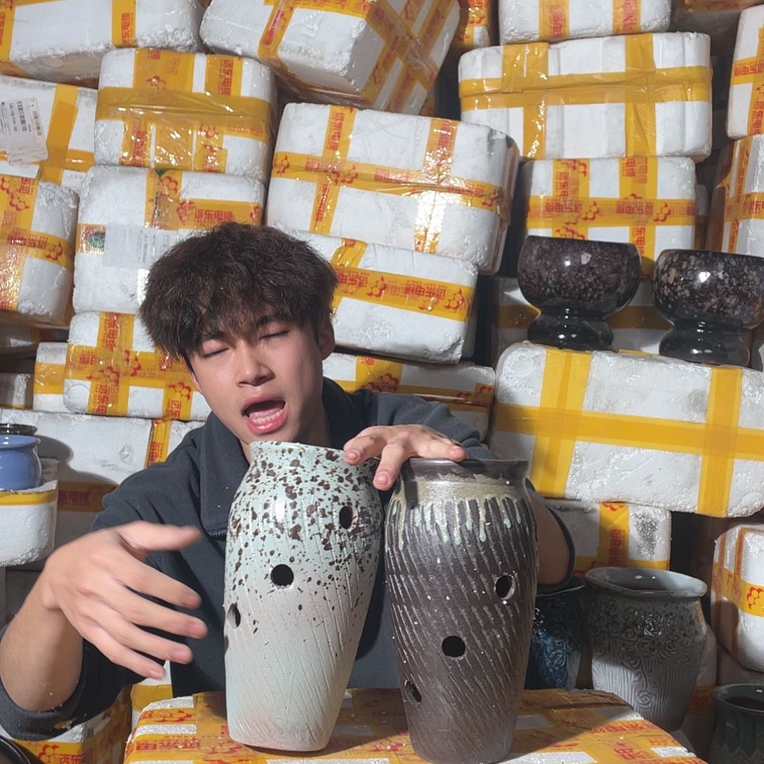 红陶宜兴紫砂花盆