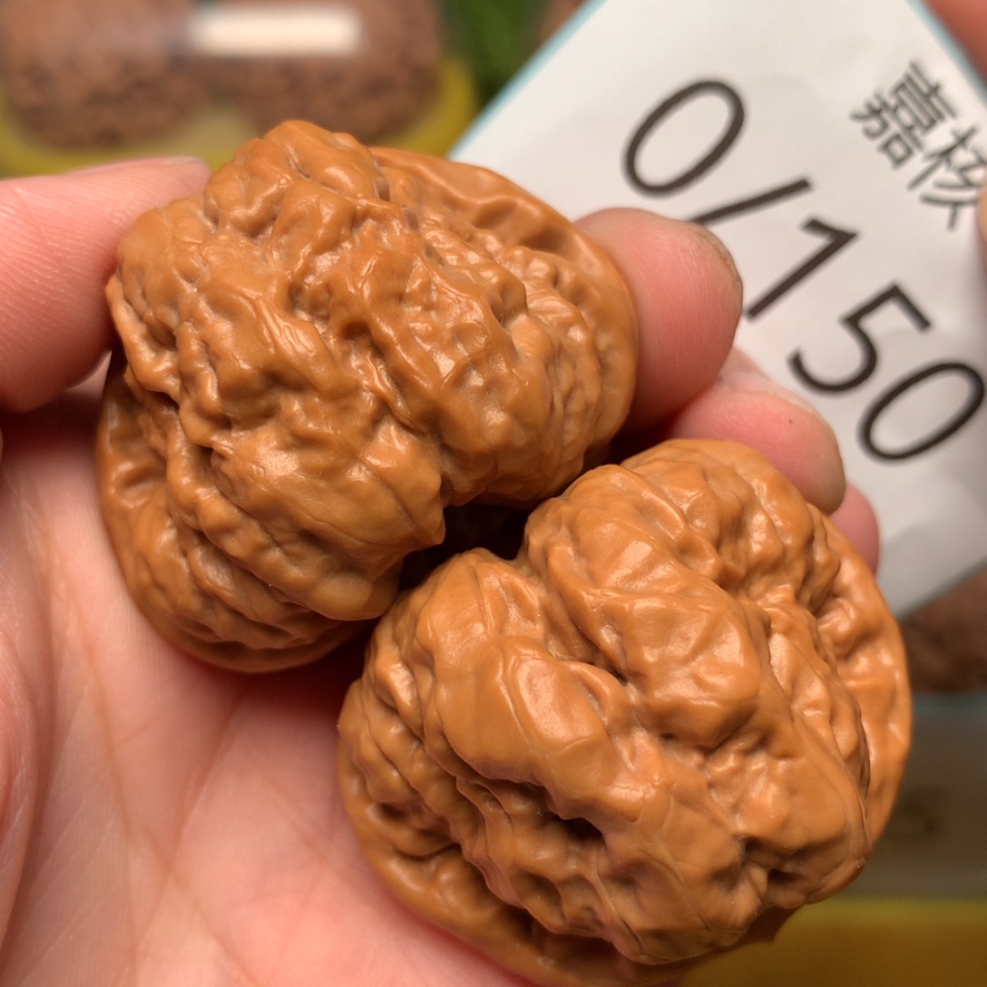 文玩核桃把件红皮肌肉开背蛙40