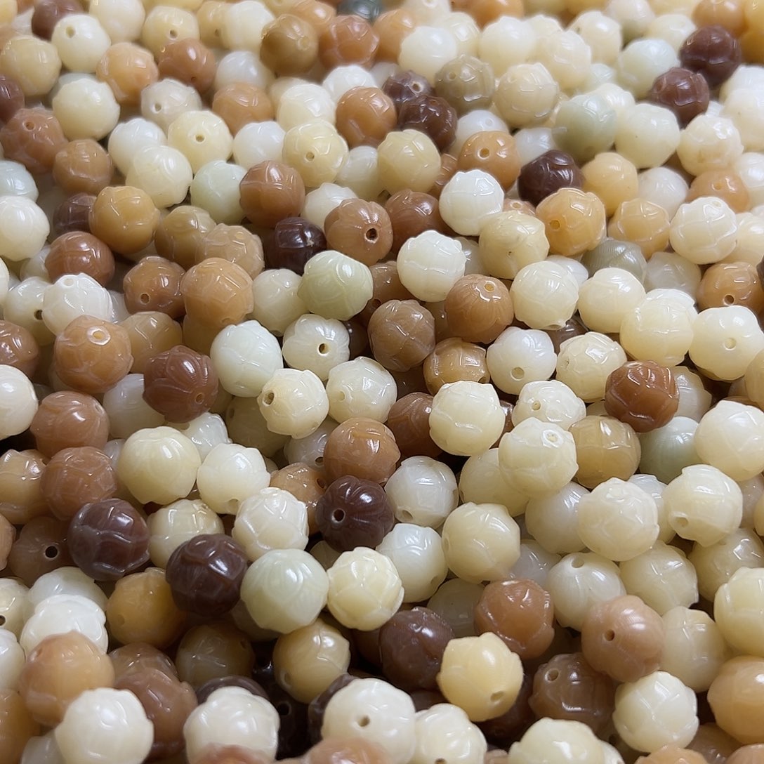 菩提根/象牙果吊坠微瑕12/13多宝莲花50颗